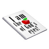 Ik ben de appel van god's ogen Apples Christianity Notitieboek (Rechterzijde)
