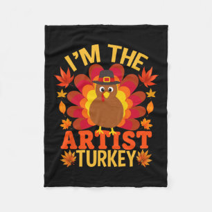Ik ben de artiest Turkije Grappige Herfst Herfst T Fleece Deken