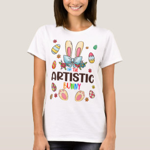 Ik ben de Artistieke Bunny Paasdag Matching Famili T-shirt