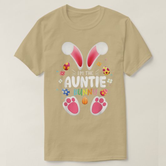 Ik ben de Auntie Bunny Matching Family Happy Pasen T-shirt (Design voorkant)