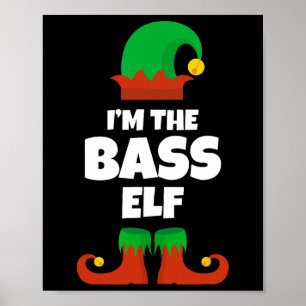 Ik ben de B Elf Family pyjama kerstspeler Bist Poster
