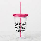 Ik ben de baas acryl drinkbeker (Voorkant)