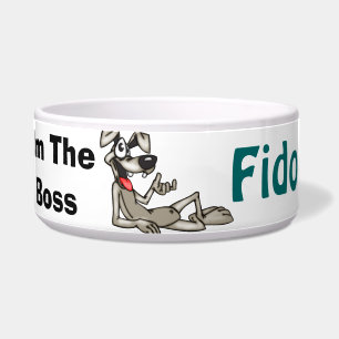 Ik ben de baas die Dog Bowls Gepersonaliseerd Voerbakje
