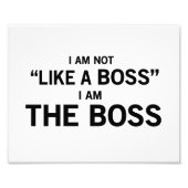 Ik ben de baas foto afdruk (Voorkant)