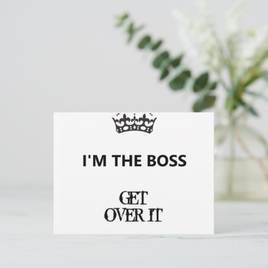 Ik ben de baas, ga er over, Briefkaart (Staand voorkant)