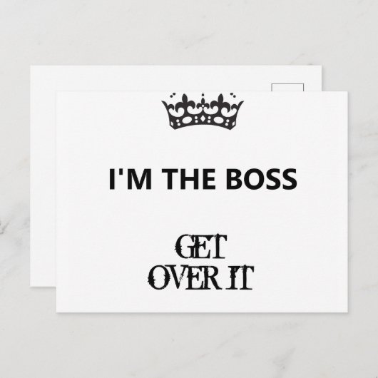Ik ben de baas, ga er over, Briefkaart (Voorkant / Achterkant)