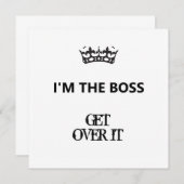 Ik ben de baas, ga er over, een platte kaart (Voorkant / Achterkant)