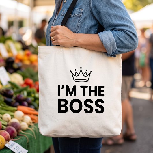 Ik ben de baas Grappige moeder Tote Bag