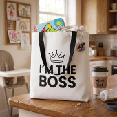 Ik ben de baas Grappige moeder Tote Bag