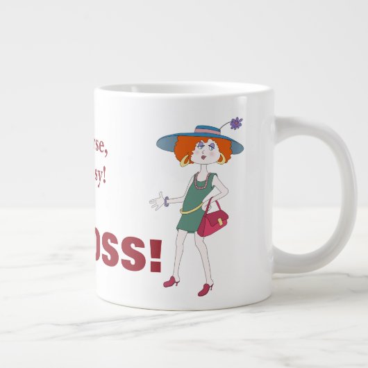 Ik ben de baas grote koffiekop (Rechts)