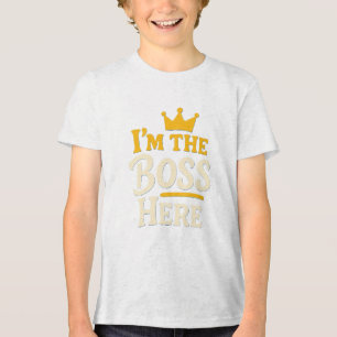 Ik ben de baas hier - Funny Crown Tri-Blend Shirt