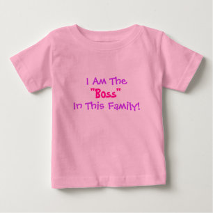 Ik ben de "baas" in deze familie! T-shirt voor kin