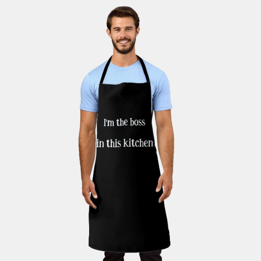 Ik ben de baas in deze keuken schort (Gedragen)