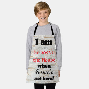Ik ben de baas in huis patroon schort