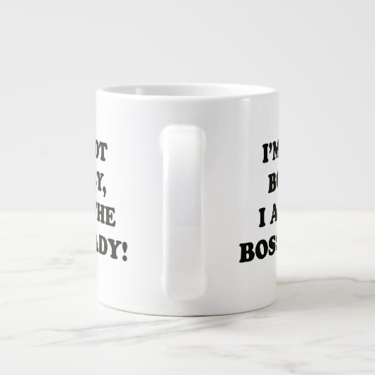 Ik ben de baas Lady Grote Koffiekop (Achterkant)