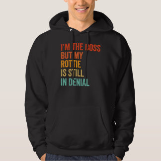 Ik ben de baas, maar mijn rottie is nog steeds in hoodie