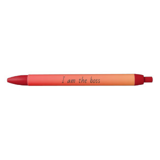 Ik ben de baas Pens Zwarte Inkt Pen
