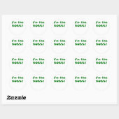 Ik ben de baas ronde sticker (Vel)