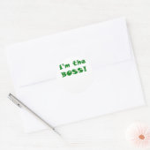 Ik ben de baas ronde sticker (Envelop)