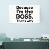 Ik ben de baas spandoek (Beurs)