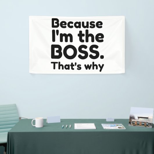 Ik ben de baas spandoek (Beurs)