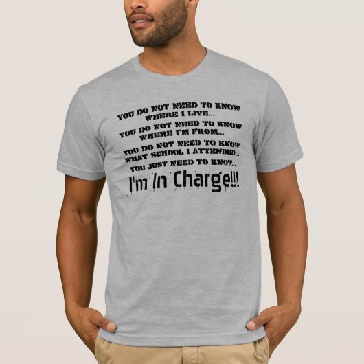 Ik ben de baas t-shirt (Voorkant)