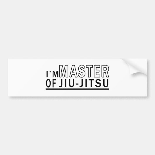Ik ben de baas van Jiu-Jitsu Bumpersticker (Voorkant)