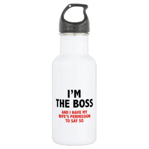 Ik ben de baas waterfles 