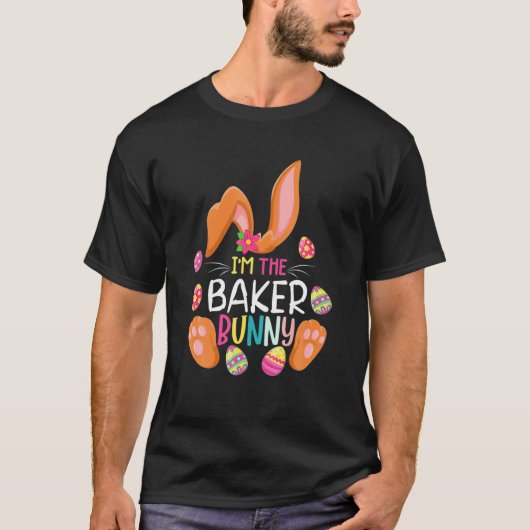Ik ben de Baker Bunny Easter Funny Paasmoeder D T-shirt (Voorkant)