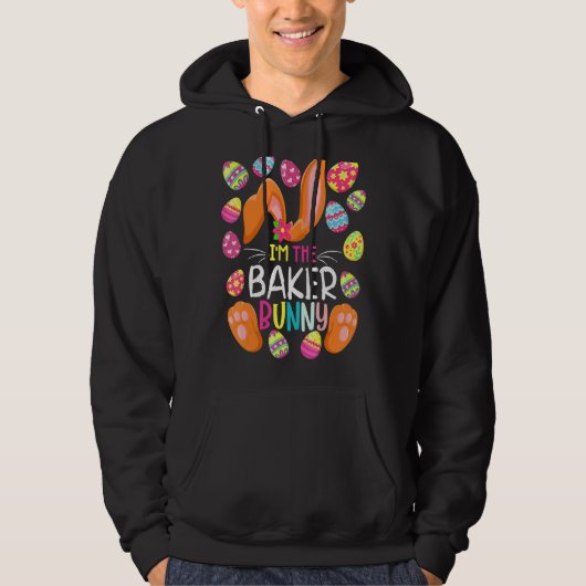 Ik ben de Baker Bunny Easter Moederdag Hoodie (Voorkant)
