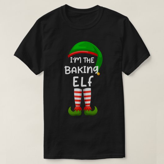Ik ben de Baking Elf Funny Elf Familie die Chris a T-shirt (Design voorkant)