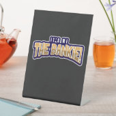 IK BEN DE BANKIE RECLAMEBORD MET VOETSTUK (Insitu)