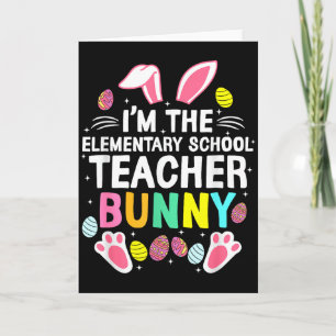 Ik ben de basisschoollerares Bunny Happy East Kaart