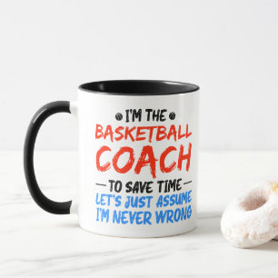Ik ben de basketbalcoach vintage trainer sport mok