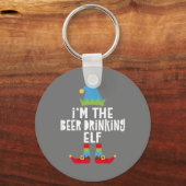 Ik ben de Beer die Elf Drink met Kerstmis. Sleutelhanger (Voorkant)