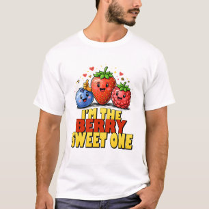 Ik ben de bes zoete verjaardag fruit kunst. t-shirt