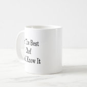 Ik ben de beste chef en ik weet het. koffiemok (Voorkant links)