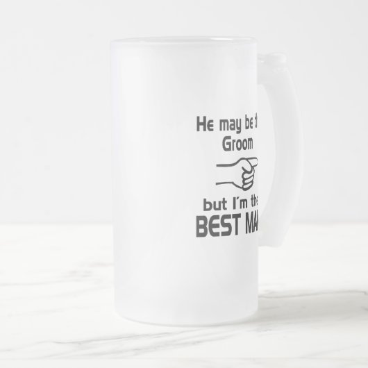 Ik ben de beste man matglas bierpul (Voorkant rechts)