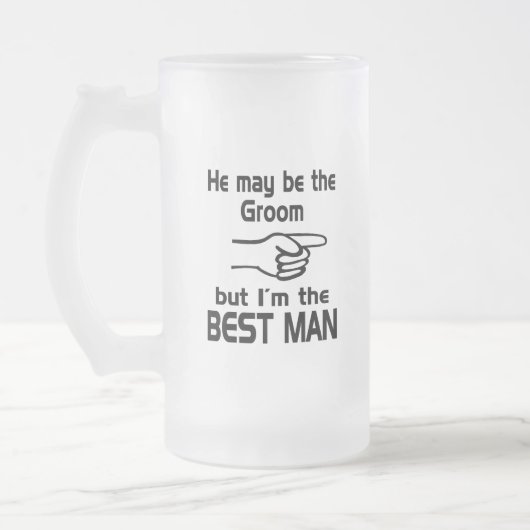 Ik ben de beste man matglas bierpul (Links)