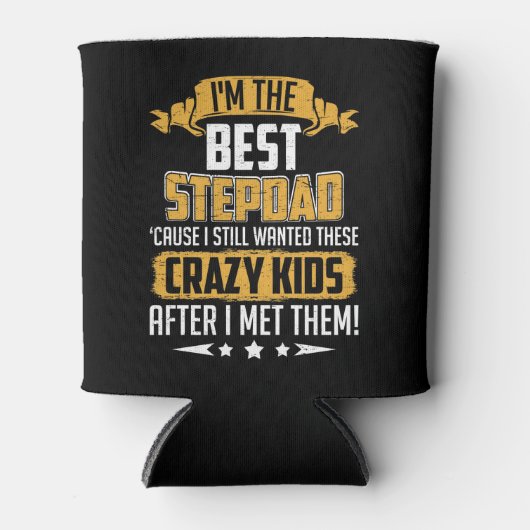 Ik ben de beste Stepdad Familie vaderdag Blikjeskoeler (Voorkant)
