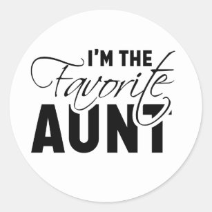 Ik ben de beste tante van de beste tante. ronde sticker