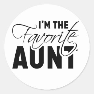Ik ben de beste tante van de beste tante. ronde sticker