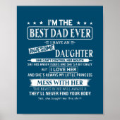 Ik ben de beste vader ooit met een Geweldige freak Poster (Voorkant)