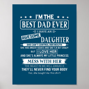 Ik ben de beste vader ooit met een Geweldige freak Poster