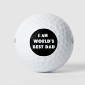 ik ben de beste vader ter wereld grappige vaderdag golfballen (Voorkant)