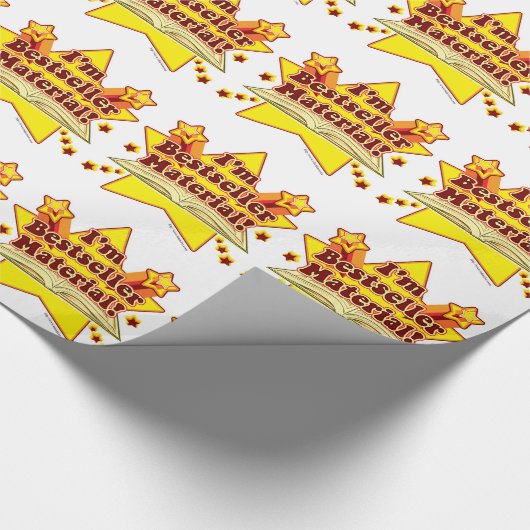 Ik ben de beste verkoper en vun koel auteur slogan cadeaupapier (Hoek)