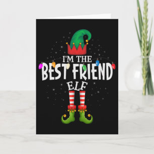 Ik ben de beste vriend die past bij de kerstfamili kaart