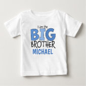 Ik ben de Big Brother Cute Blue Whimsical Modern (Voorkant)