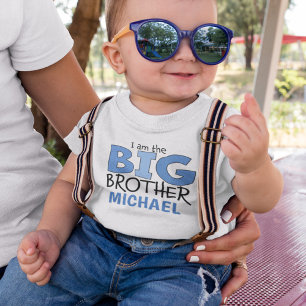 Ik ben de Big Brother Cute Blue Whimsical Modern