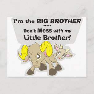 Ik ben de Big Brother, Mess mijn kleine broer niet Briefkaart
